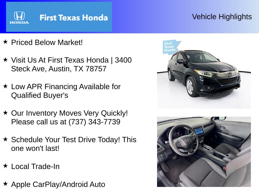 Used Car 2019 Honda Hr-v  Ex For Sale Under $15,000 In Austin, Texas