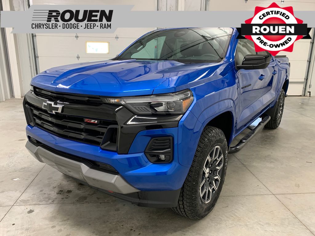 Glacier Blue Metallic 2023 Chevrolet Colorado Pickup Truck Four-Wheel Drive 8-Speed Automatic