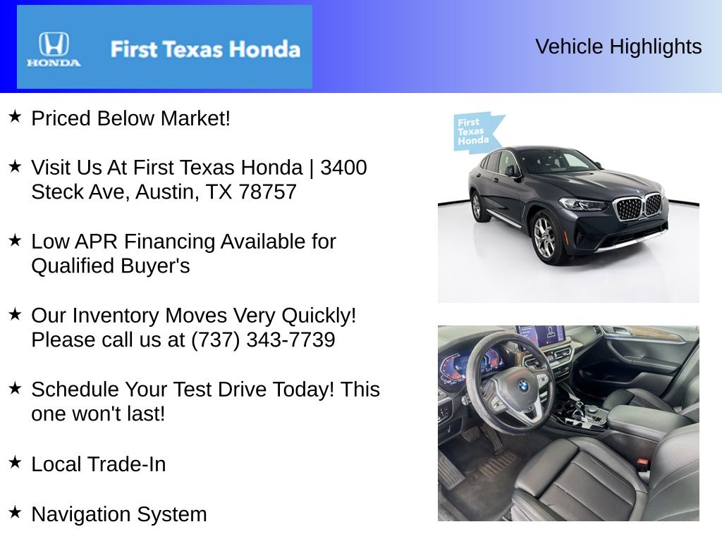 Used Car 2022 Bmw X4  Xdrive30i For Sale Under $35,000 In Austin, Texas