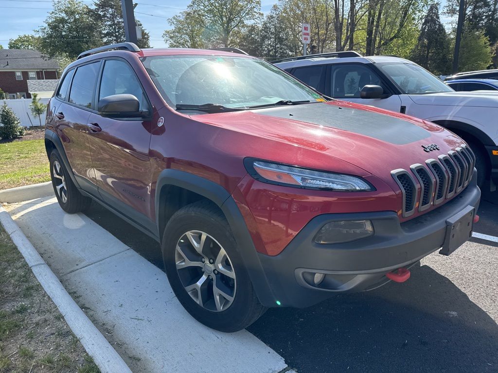 Deep Cherry Red Crystal Pearlcoat 2015 Jeep Cherokee Trailhawk 4WD SUV / Crossover Four-Wheel Drive 9-Speed Automatic