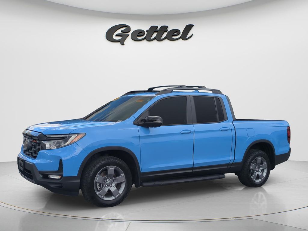 Blue 2025 Honda Ridgeline Pickup Truck All-Wheel Drive 9-Speed Automatic