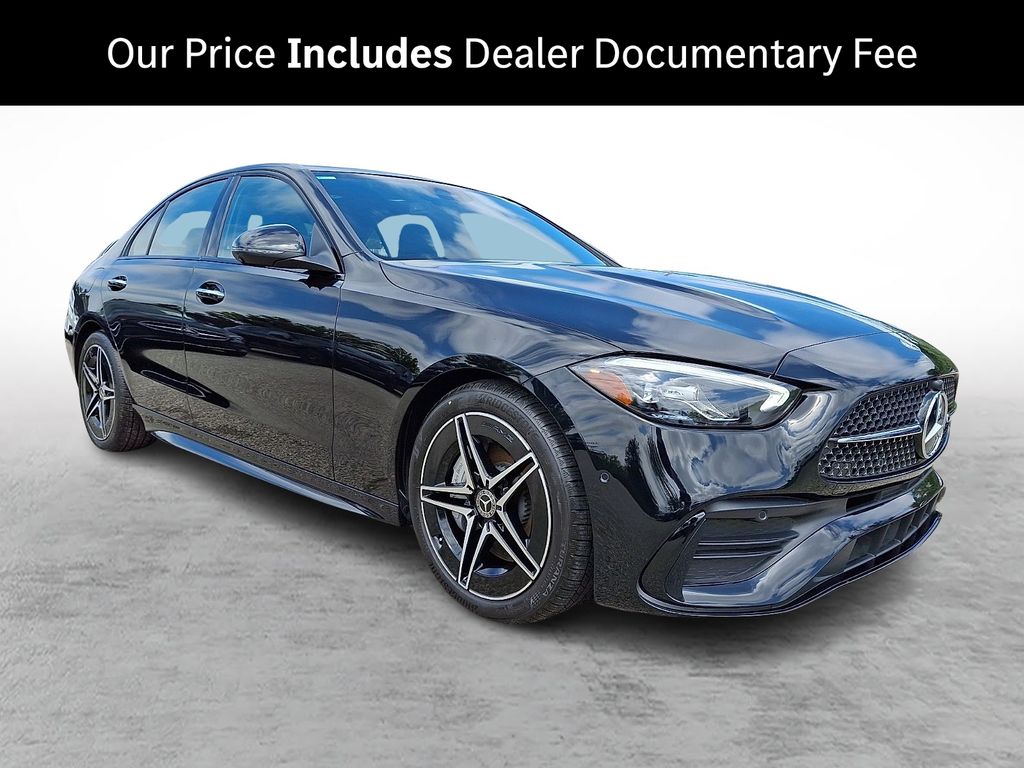 Black 2024 Mercedes-Benz C-Class Sedan All-Wheel Drive 9-Speed Automatic
