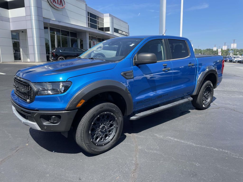 Blue Metallic 2021 Ford Ranger Pickup Truck Four-Wheel Drive Automatic
