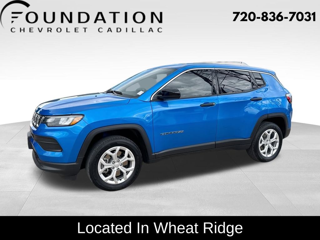 Hydro Blue Pearlcoat 2024 Jeep Compass SUV / Crossover Four-Wheel Drive 8-Speed Automatic