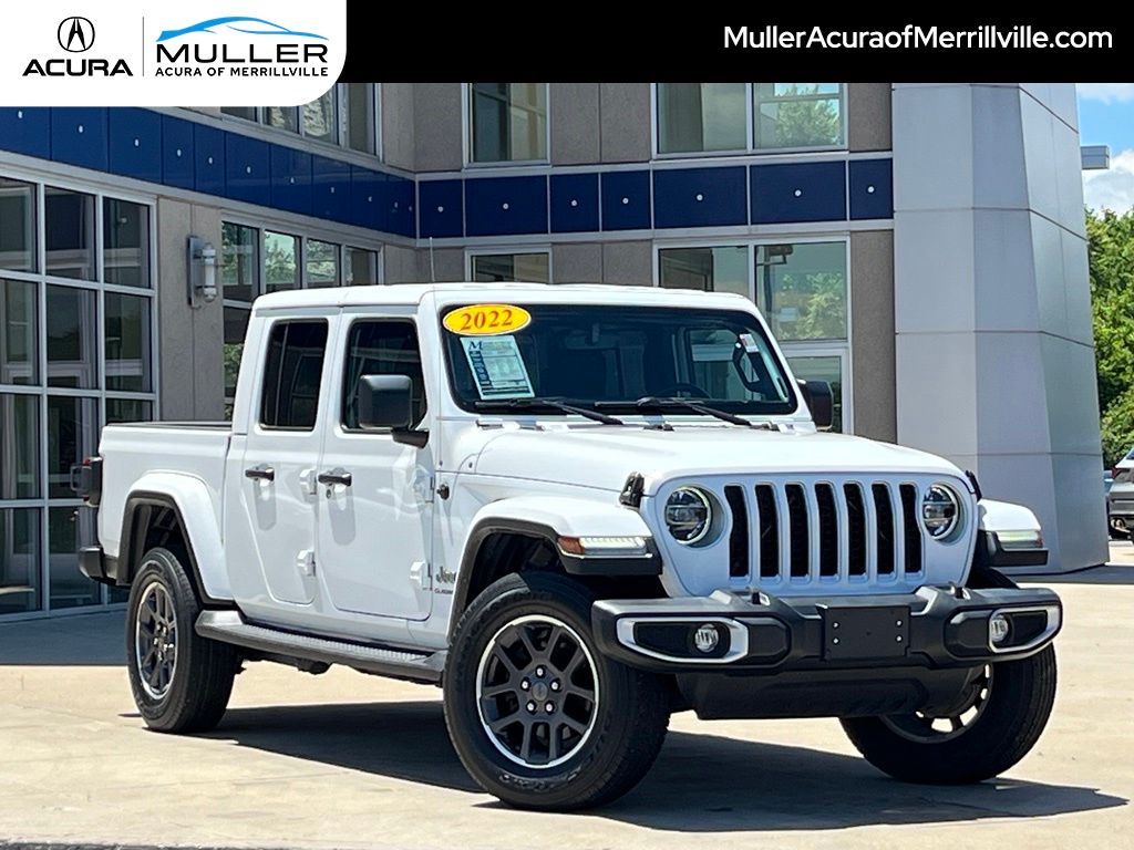 Bright White Clearcoat 2022 Jeep Gladiator Pickup Truck Four-Wheel Drive 8-Speed Automatic