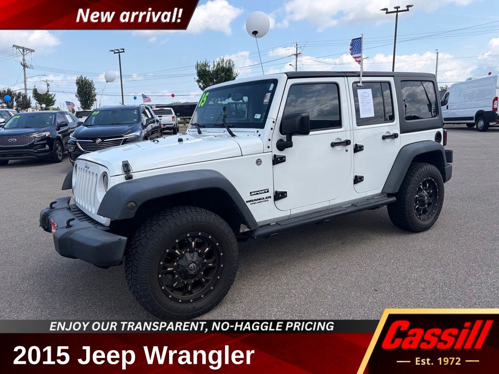 Bright White Clearcoat 2015 Jeep Wrangler SUV / Crossover Four-Wheel Drive 5-Speed Automatic