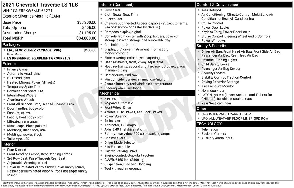 2021 Chevrolet Traverse LS FWD