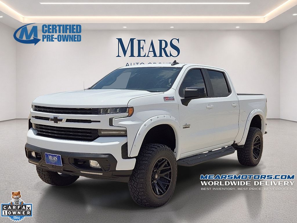 Summit White 2021 Chevrolet Silverado 1500 RST Crew Cab 4WD Pickup Truck Four-Wheel Drive 8-Speed Automatic