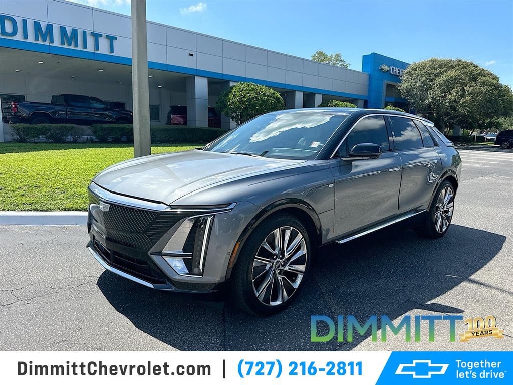 Gray (Satin Steel Metallic) 2023 Cadillac LYRIQ SUV / Crossover Rear-Wheel Drive 1-Speed Automatic