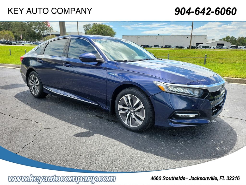 Blue Metallic 2018 Honda Accord Hybrid Sedan Front-Wheel Drive Continuously Variable Transmission