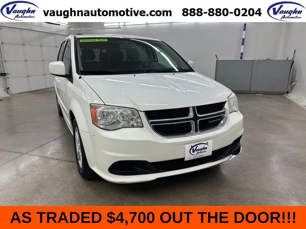 Stone White Clearcoat 2012 Dodge Grand Caravan Minivan Front-Wheel Drive 6-Speed Automatic