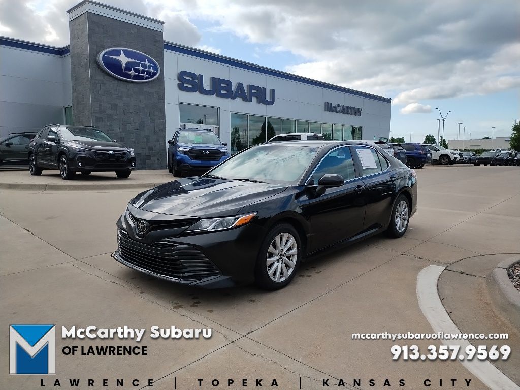 Midnight Black Metallic 2018 Toyota Camry LE Sedan Front-Wheel Drive 8-Speed Automatic