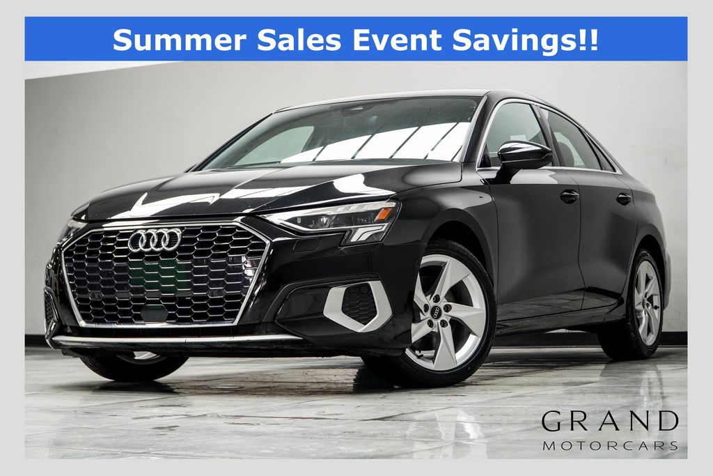 Mythos Black Metallic 2023 Audi A3 40 TFSI Premium FWD Sedan Front-Wheel Drive 7-Speed Automatic