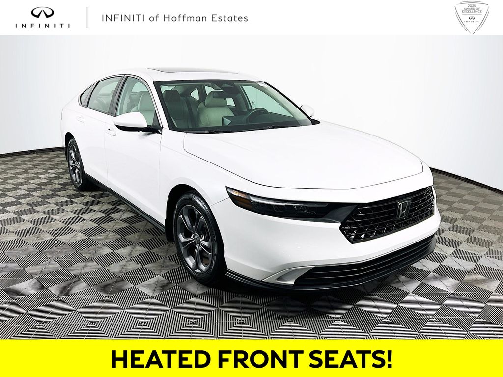 Platinum White Pearl 2023 Honda Accord Sedan Front-Wheel Drive Continuously Variable Transmission