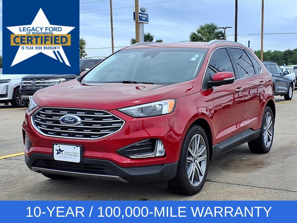 Rapid Red Metallic Tinted Clearcoat 2023 Ford Edge Titanium AWD SUV / Crossover All-Wheel Drive 8-Speed Automatic
