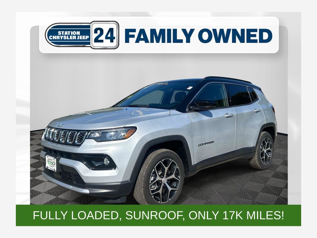 Silver 2024 Jeep Compass SUV / Crossover Four-Wheel Drive 8-Speed Automatic