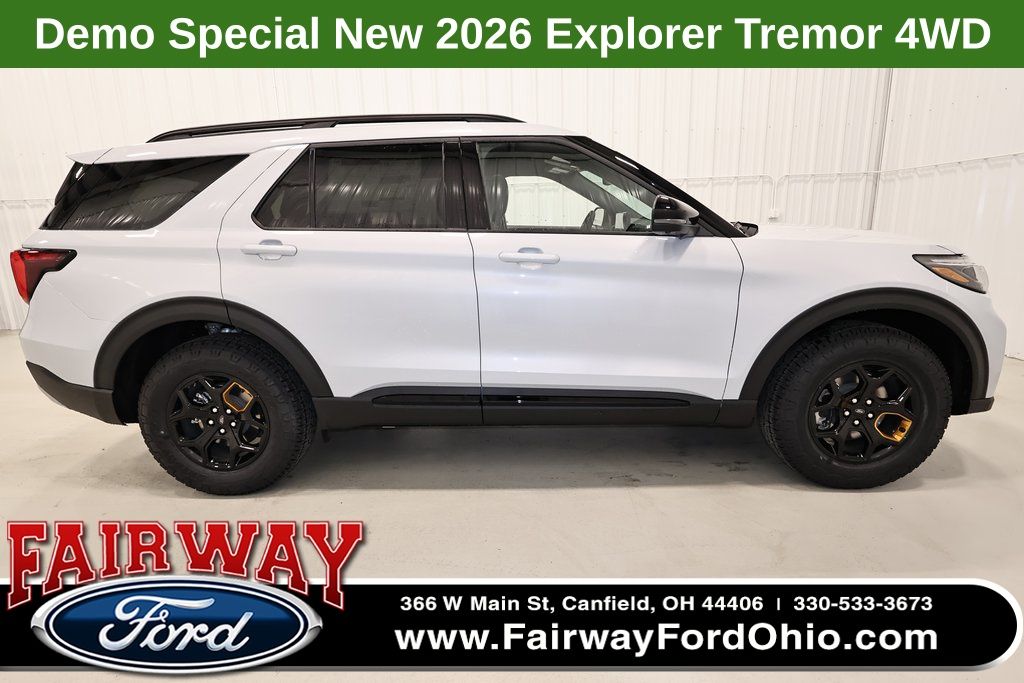 Space White Metallic 2026 Ford Explorer Tremor AWD SUV / Crossover All-Wheel Drive Automatic