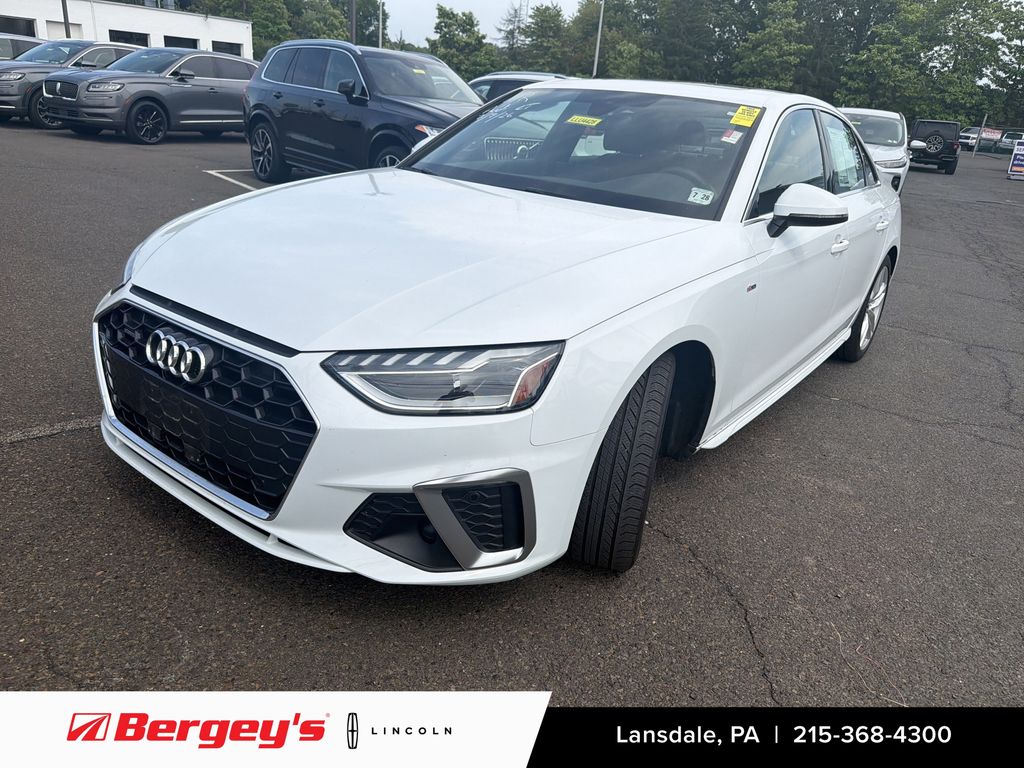 Glacier White 2023 Audi A4 Sedan All-Wheel Drive 7-Speed Automatic