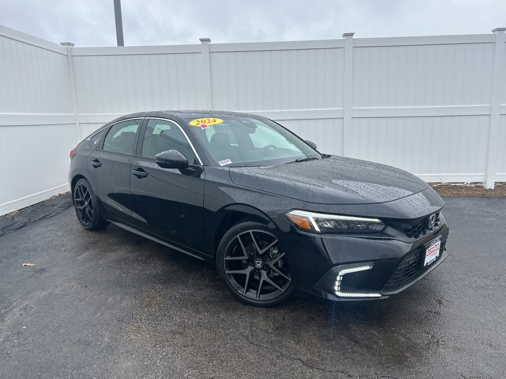 Crystal Black Pearl 2024 Honda Civic Hatchback Sport Touring FWD Hatchback Front-Wheel Drive Continuously Variable Transmission