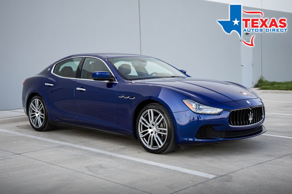 Blue Emozione Mica 2014 Maserati Ghibli Sedan Rear-Wheel Drive 8-Speed Automatic