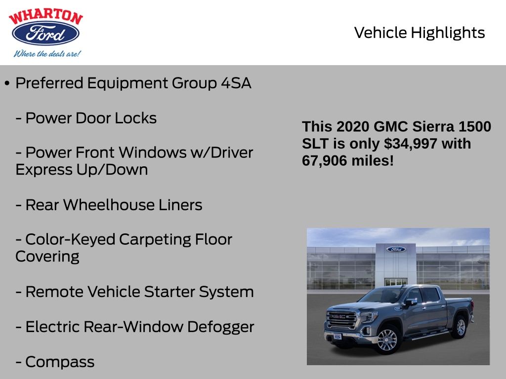 2020 GMC Sierra 1500 SLT Gray at Wharton Chevrolet GMC