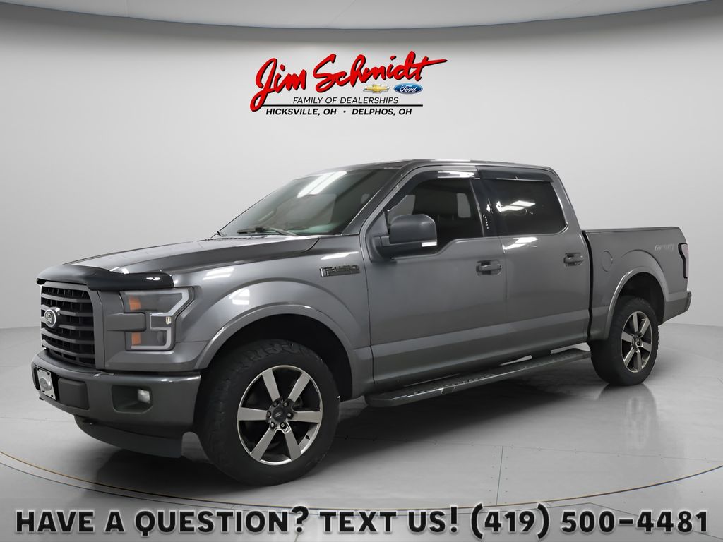 Gray (Magnetic Metallic) 2017 Ford F-150 XLT SuperCrew 4WD Pickup Truck Four-Wheel Drive 6-Speed Automatic