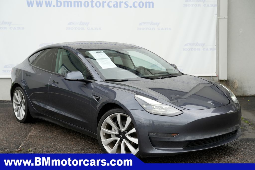 Silver 2022 Tesla Model 3 Sedan All-Wheel Drive 1-Speed Automatic
