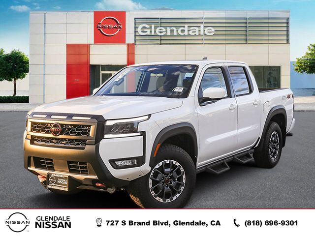 Glacier White 2026 Nissan Frontier Pickup Truck Four-Wheel Drive 9-Speed Automatic Overdrive
