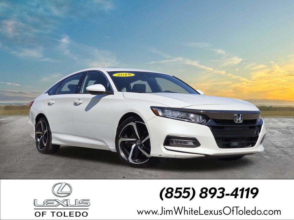 Platinum White Pearl 2018 Honda Accord Sedan Front-Wheel Drive 6-Speed Manual
