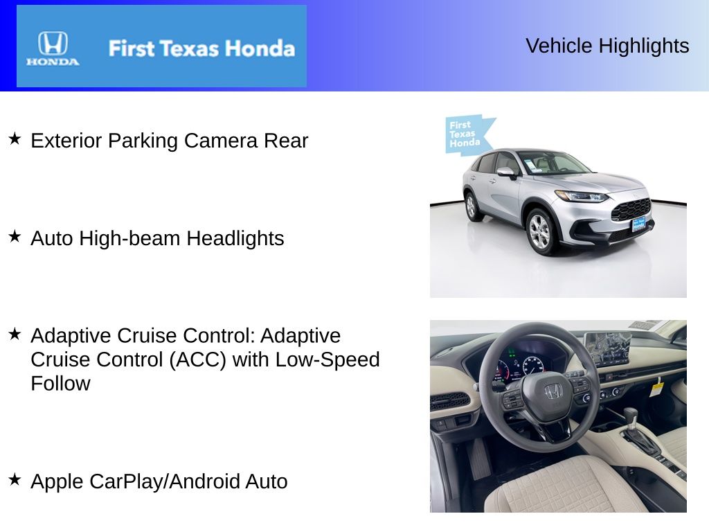 Used Car 2025 Honda Hr-v  Lx For Sale In Austin, Texas