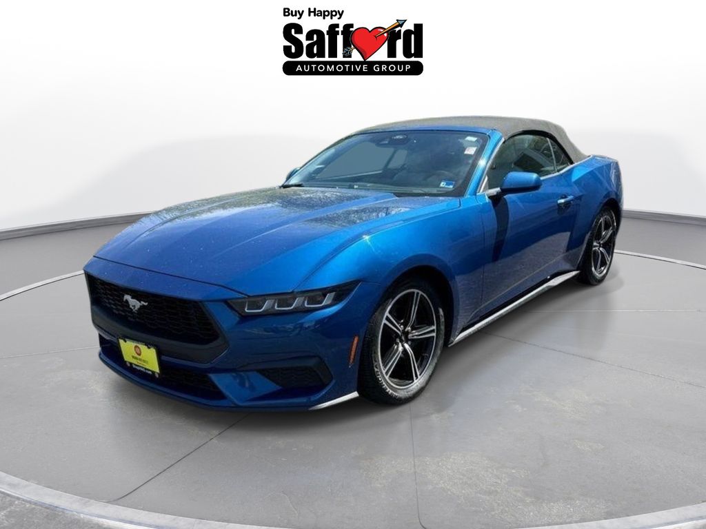 Blue Metallic 2024 Ford Mustang EcoBoost Premium Convertible RWD Convertible Rear-Wheel Drive Automatic
