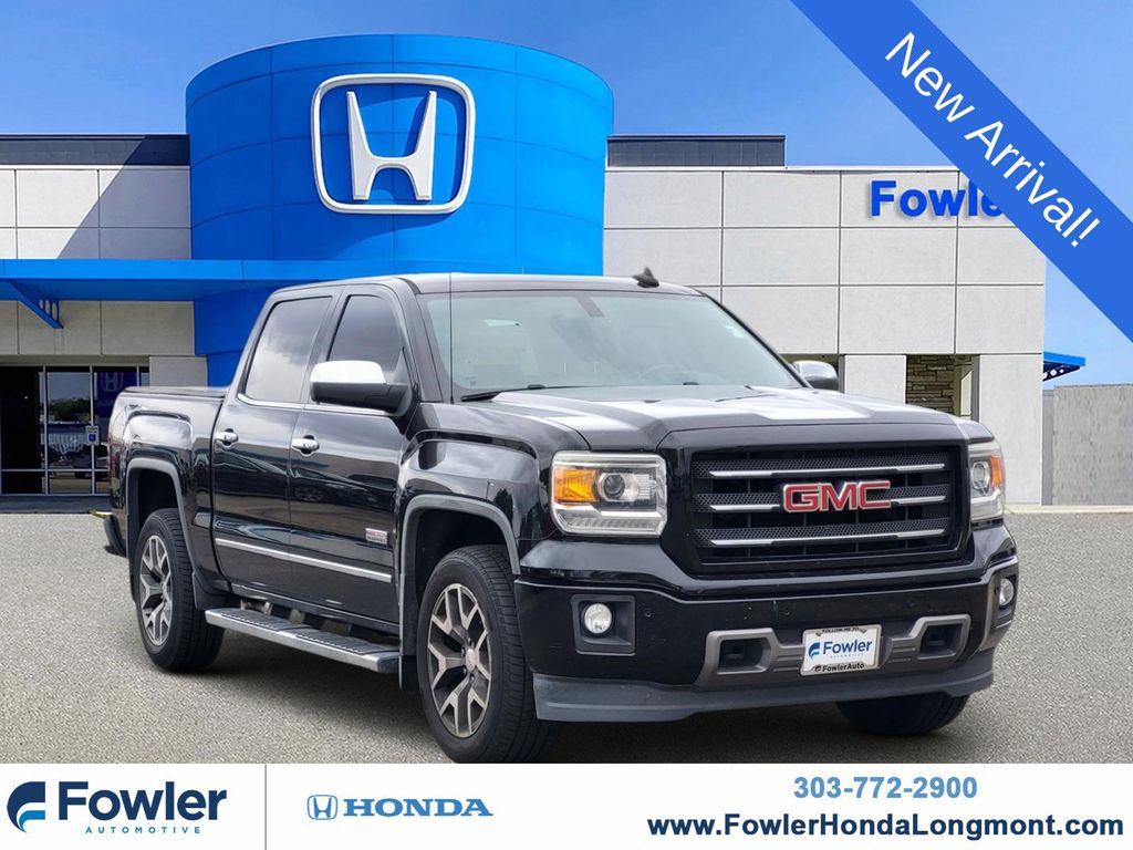 Onyx Black 2015 GMC Sierra 1500 SLT Crew Cab 4WD Pickup Truck Four-Wheel Drive 6-Speed Automatic Overdrive