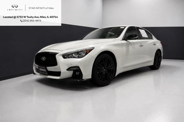 Majestic White 2023 INFINITI Q50 Sedan All-Wheel Drive 7-Speed Automatic Overdrive