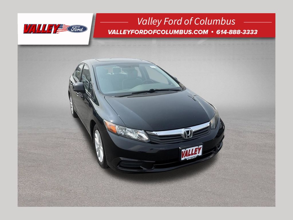 Crystal Black Pearl 2012 Honda Civic Sedan Front-Wheel Drive 5-Speed Automatic