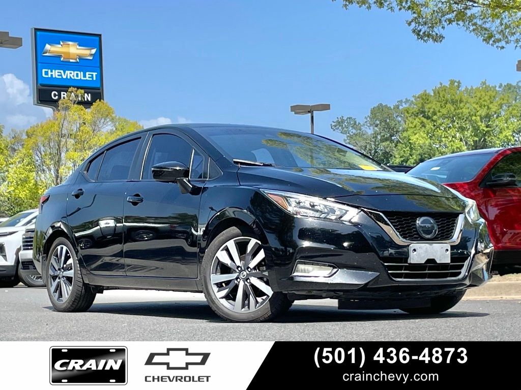 Super Black 2020 Nissan Versa Sedan Front-Wheel Drive Continuously Variable Transmission