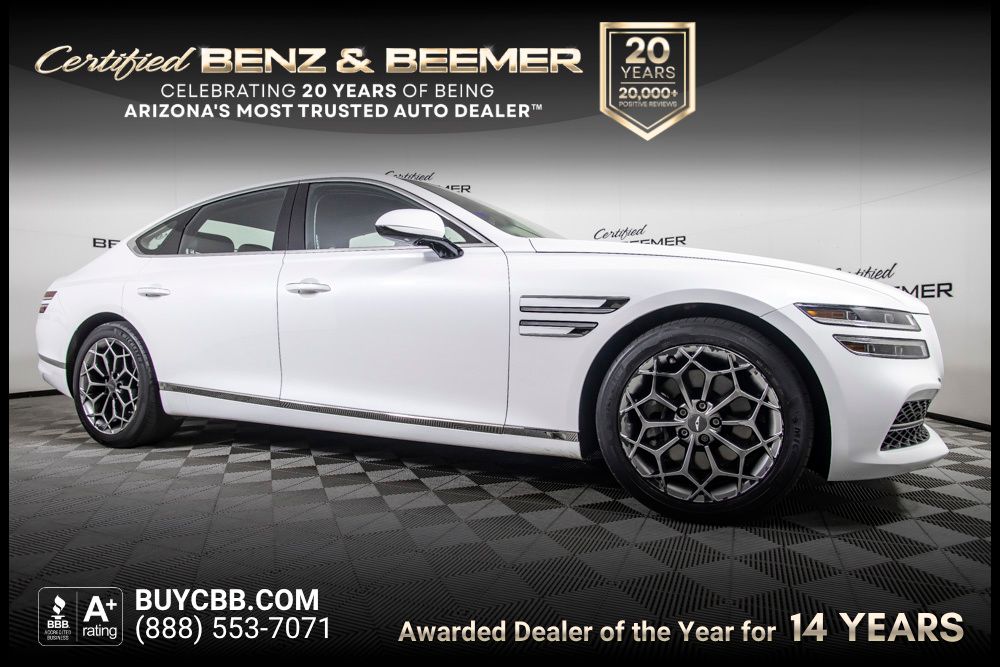 Uyuni White 2023 Genesis G80 2.5T RWD Sedan Rear-Wheel Drive 8-Speed Automatic