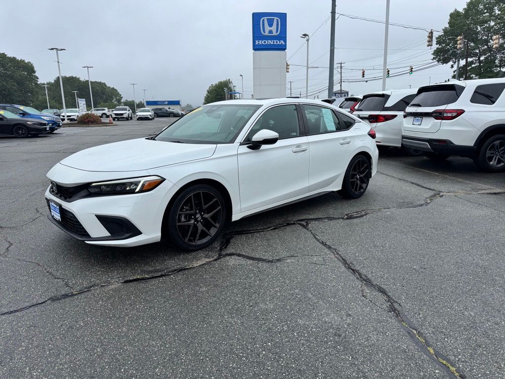White 2023 Honda Civic Hatchback Hatchback Front-Wheel Drive Continuously Variable Transmission