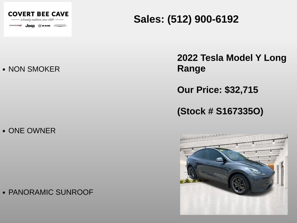 Used Car 2022 Tesla Model Y  Long Range For Sale Under $35,000 In Austin, Texas