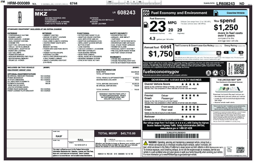 Used 2020 Black Lincoln Reserve image 27