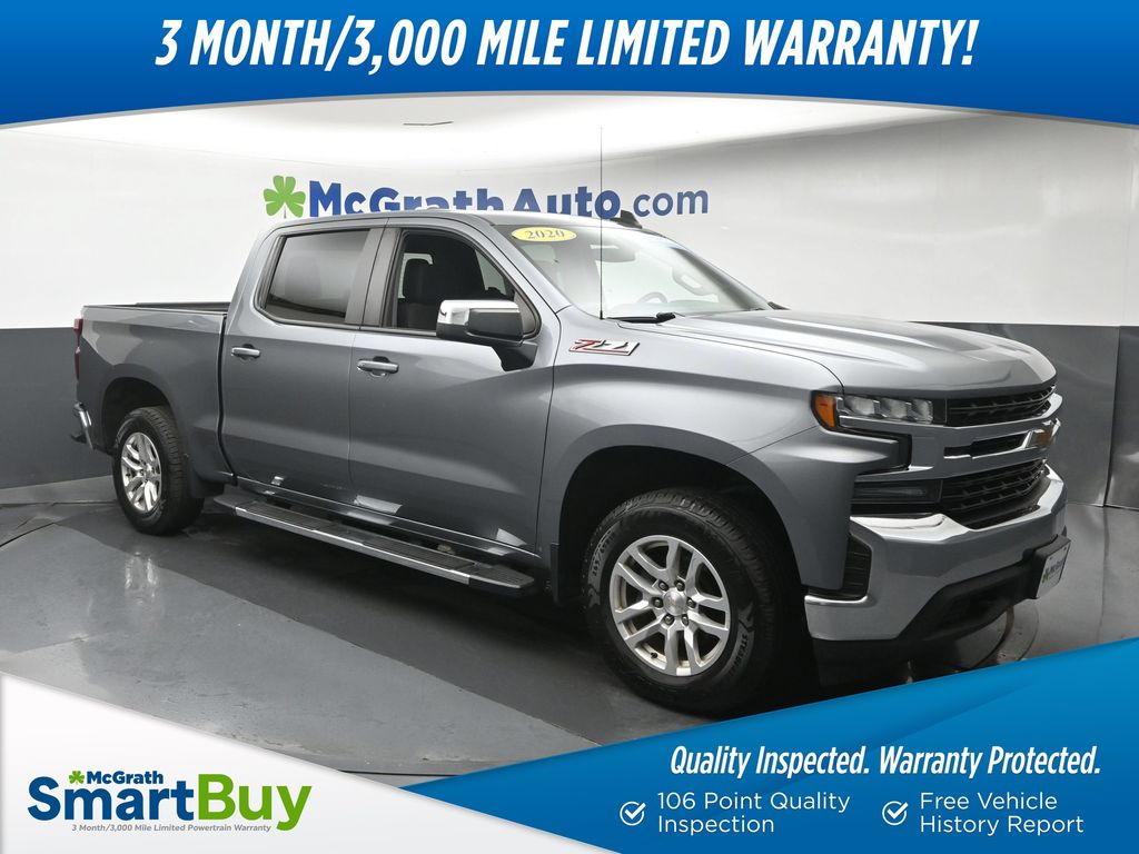 Gray (Satin Steel Metallic) 2020 Chevrolet Silverado 1500 Pickup Truck Four-Wheel Drive 8-Speed Automatic