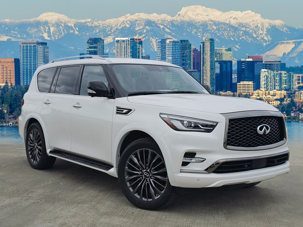 Moonstone White 2024 INFINITI QX80 Sensory 4WD SUV / Crossover All-Wheel Drive 7-Speed Automatic
