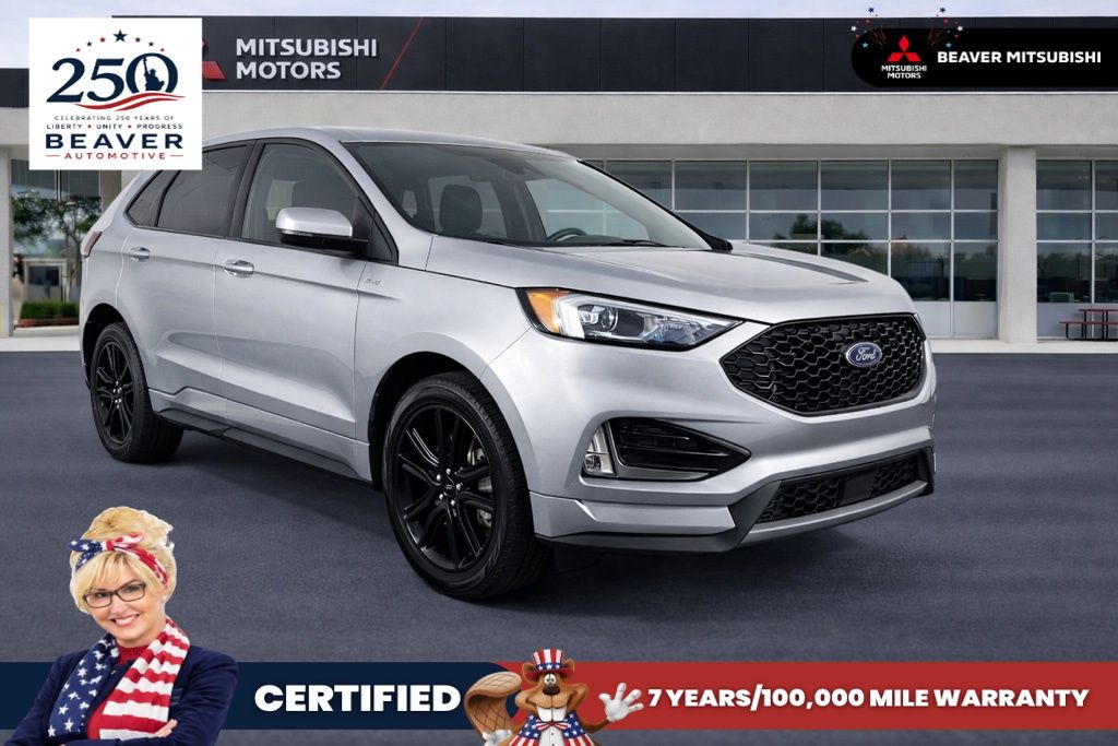 Iconic Silver Metallic 2024 Ford Edge SUV / Crossover All-Wheel Drive 8-Speed Automatic
