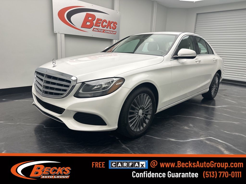 White 2015 Mercedes-Benz C-Class Sedan Rear-Wheel Drive 7-Speed Automatic