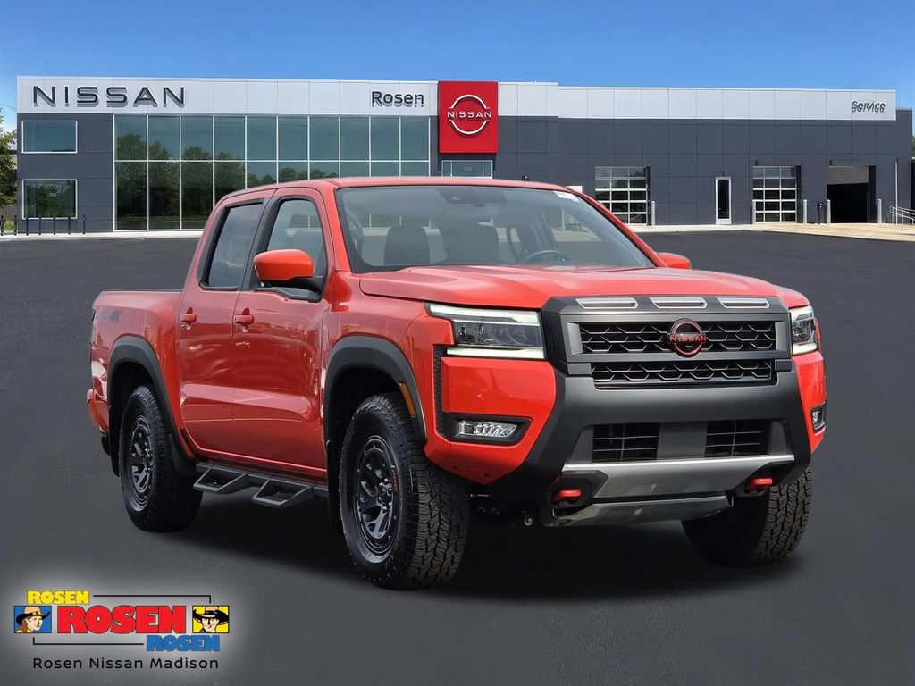Afterburn Orange 2025 Nissan Frontier Pickup Truck Four-Wheel Drive 9-Speed Automatic Overdrive