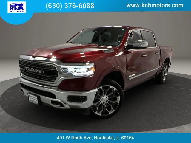 Delmonico Red Pearlcoat 2019 RAM 1500 Limited Crew Cab 4WD Pickup Truck Four-Wheel Drive 8-Speed Automatic
