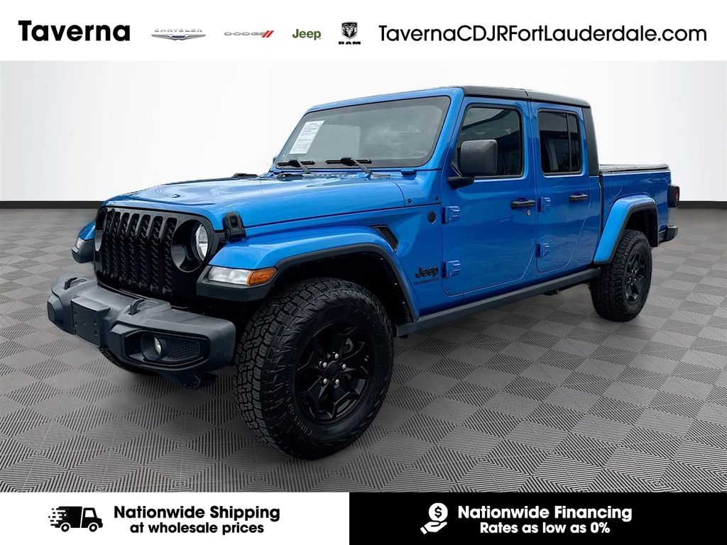 Hydro Blue Pearlcoat 2021 Jeep Gladiator Sport Crew Cab 4WD Pickup Truck Four-Wheel Drive 8-Speed Automatic