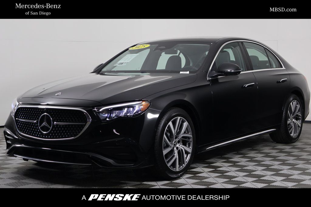 Black 2025 Mercedes-Benz E-Class Sedan All-Wheel Drive 9-Speed Automatic