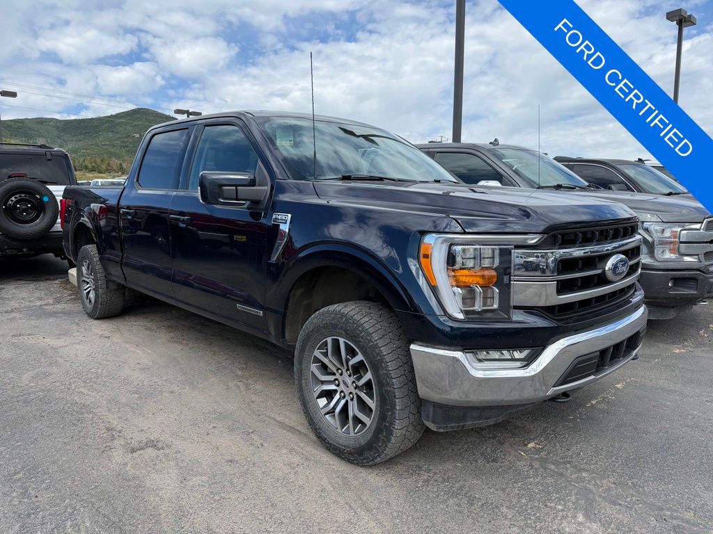 Blue Metallic 2022 Ford F-150 Pickup Truck Four-Wheel Drive Automatic