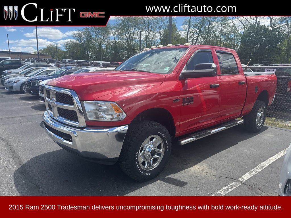 Flame Red Clearcoat 2015 RAM 2500 Tradesman Crew Cab 4WD Pickup Truck Four-Wheel Drive 6-Speed Automatic