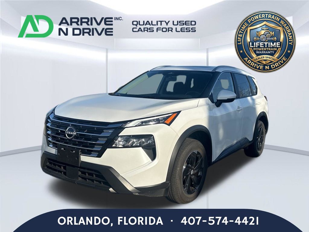 Glacier White 2025 Nissan Rogue SUV / Crossover All-Wheel Drive Continuously Variable Transmission